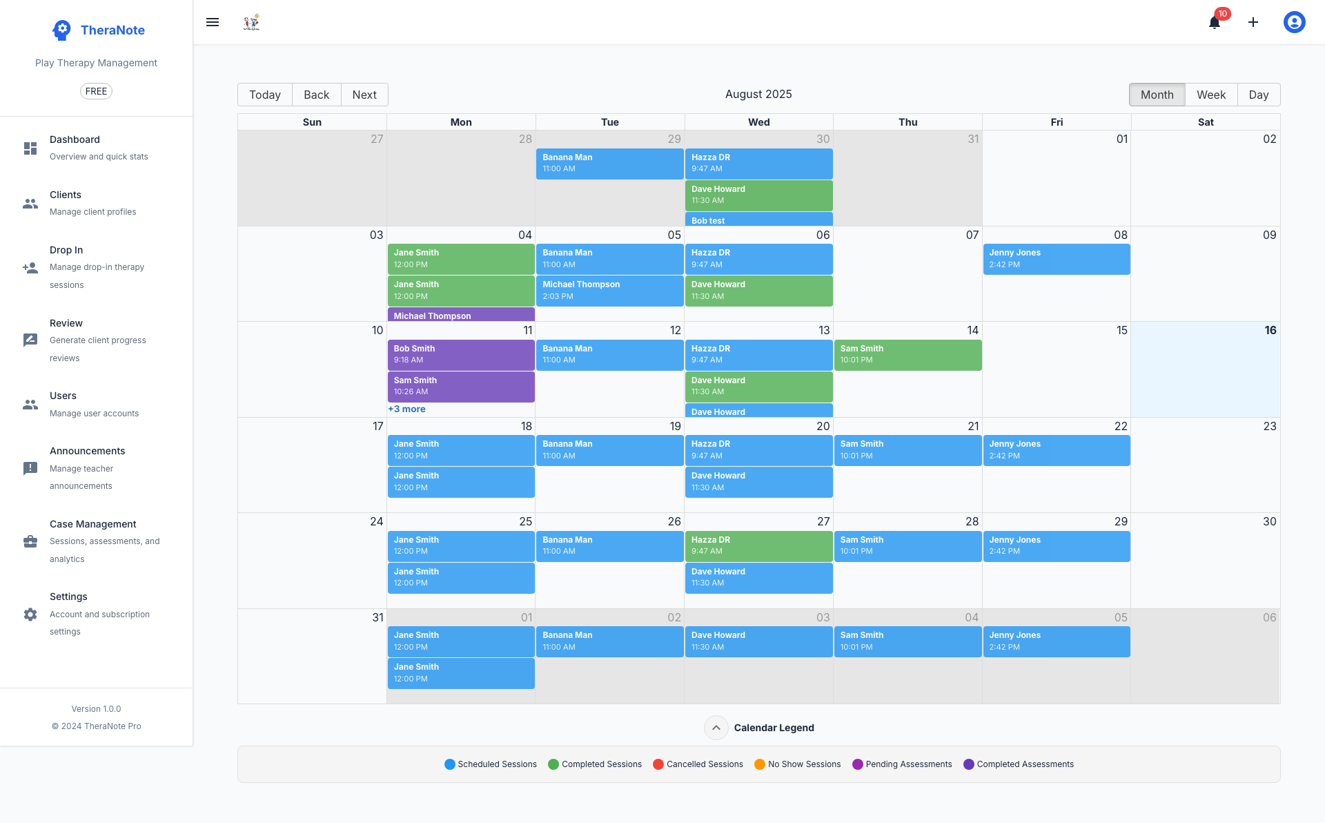 Smart Scheduling interface screenshot
