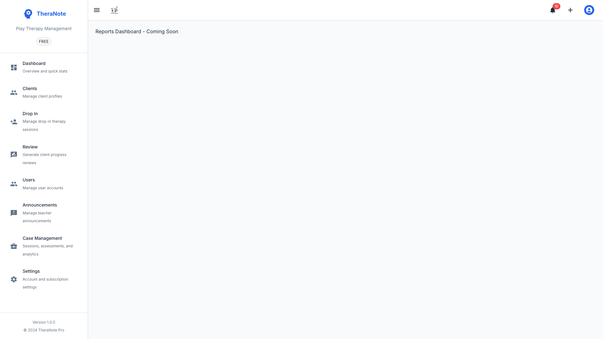 Practice Analytics interface screenshot